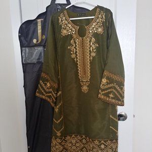 Full Shalwar Suit with Organza Dupatta